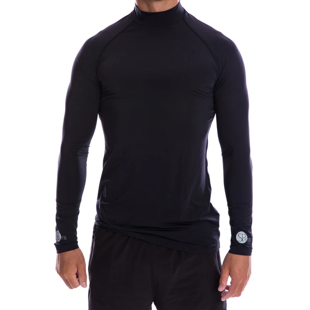 SParms Sun Protection Body Men's High Neck Long Sleeve UV Protection Shirt NWT